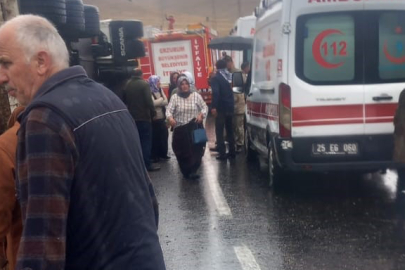 Erzurum’da Feci Kaza: TIR Devrildi, Can Pazarı Yaşandı