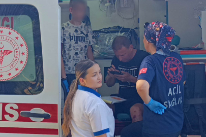 Yaralı oğlunun acısını da soğuk su ile hafifletmeye çalıştı