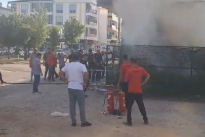 Market Deposu Alevlere Teslim Oldu