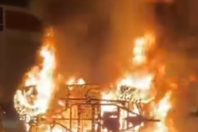 Cayır cayır yanan UTV'de can verdi