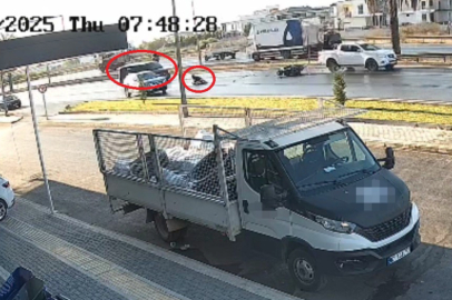 Arkadan gelen aracın altında kalmaktan sürücünün dikkati sayesinde son anda kurtuldu