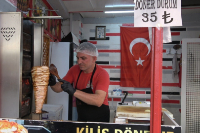Kilis'te döner fiyatları 2021'de kaldı