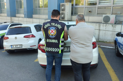 Trafik magandası kamerada!