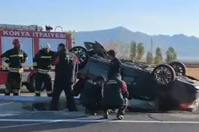 Otomobil Takla Attı: 3 Kişi Ölümden Döndü