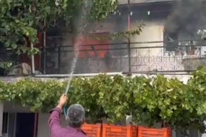 Evde Çıkan Yangın Panik Yarattı
