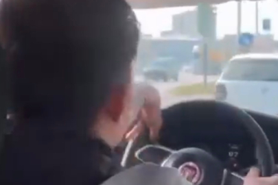 Trafikte 'makas' atarak adeta vatandaşların canını hiçe saydı