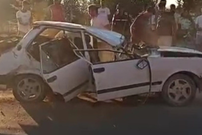 Otomobil Takla Atarak Hurdaya Döndü