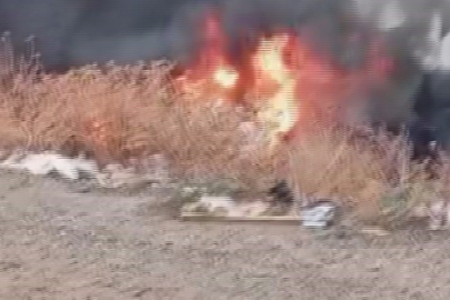 İşçilerin Kaldığı Konteyner Alev Alev Yandı