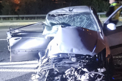 Konya’da yolcu otobüsü ile otomobil çarpıştı