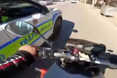 Gaziantep'te polis müdahalesi: Motosikletli çarpılarak durduruldu