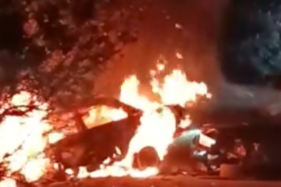 Bursa’da Feci Kaza: Araç Alev Aldı