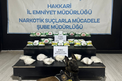 43 kilo uyuşturucu ele geçirildi