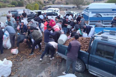 Patatesleri Vatandaşlara Ücretsiz Dağıttı...