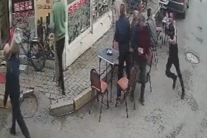 Sokak ortasında panik anları kamerada