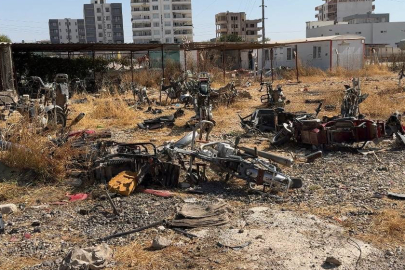 Araçların başta motorları olmak üzere birçok parçası alındı