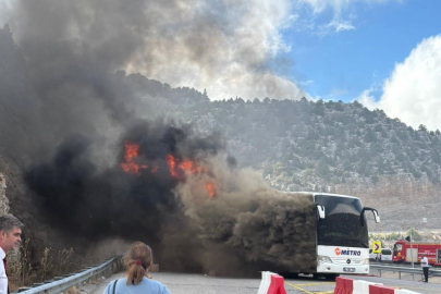 Yolcu Otobüsü Alevlere Teslim Oldu