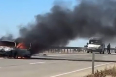 Seyir Halindeki Otomobil Alevlere Teslim Oldu