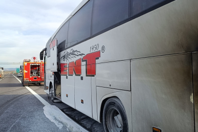 Yolcu Otobüsü Alevlere Teslim Oldu