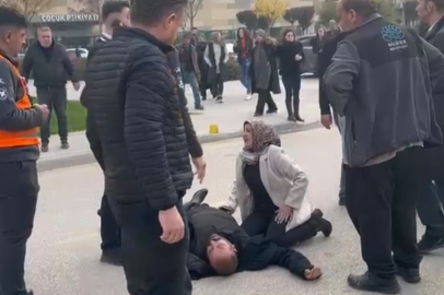 Yolun karşısına geçmeye çalışan adama taksi çarptı