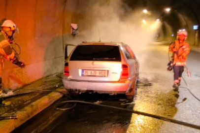 Tünelde Otomobil Yangını