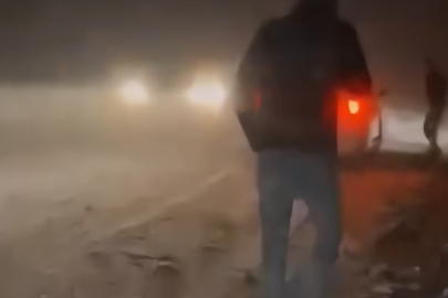 Tipi Yüzünden Kara Yolunda Mahsur Kaldılar