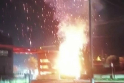 OSB girişinde korkutan yangın