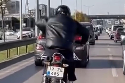 Bursa'da Trafikte İlginç Görüntüler