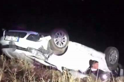 Otomobil Takla Attı: Sürücü Ölümden Döndü