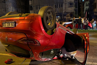 Otomobil Takla Attı: Sürücü Ölümden Döndü