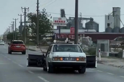 O anlar sosyal medyada, "Bunu gören bir kamera bir polis yok mu?" sözleriyle paylaşıldı