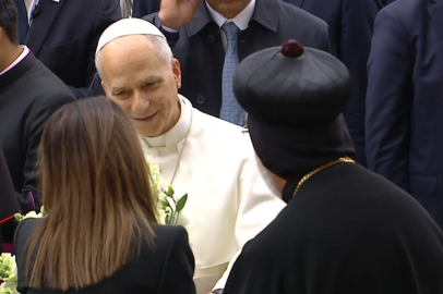 Papa 14. Leo, Mor Efrem Süryani Ortodoks Kilisesi'ni Ziyaret Etti