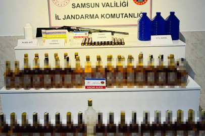 Jandarmadan Kaçak Alkol Operasyonu