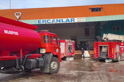 Soğuk Hava Deposu Alevlere Teslim Oldu