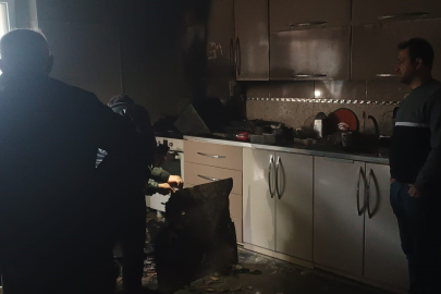 Evde Çıkan Yangın Panik Yarattı