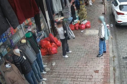 Çocuk Hırsızlar Kameraya Yakalandı