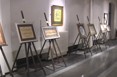 "Aile" temalı hat eserleri görücüye çıktı