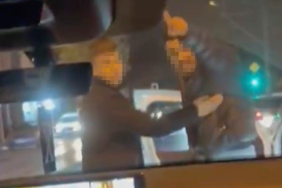 Bursa'da trafikte gergin anlar!