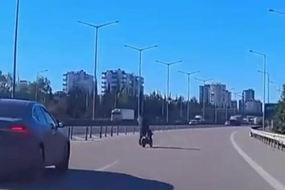 Otoyolda Tehlikeli Anlar Kamerada