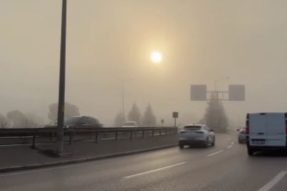 Bursa-Balıkesir yolunda yoğun sis etkili oldu