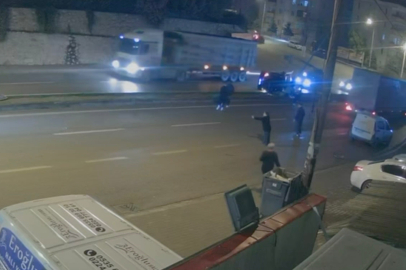 İnegöl'de feci kaza kameraya yansıdı: Otomobil takla attı, 3 kişi yaralandı