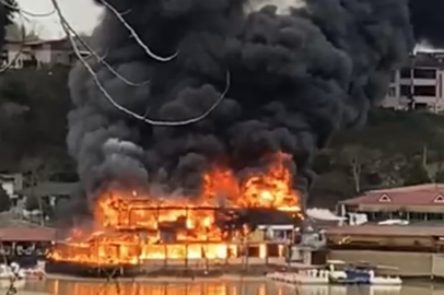 Ahşap tesis yangında kül oldu