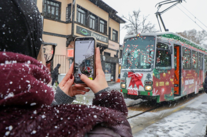 Bursa'da Nostaljik Tramvaya Yoğun İlgi