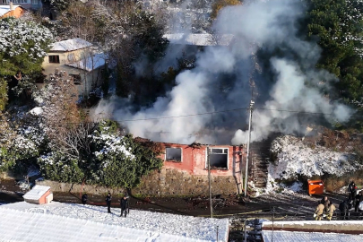 Beykoz'da Metruk Bina Alevlere Teslim Oldu
