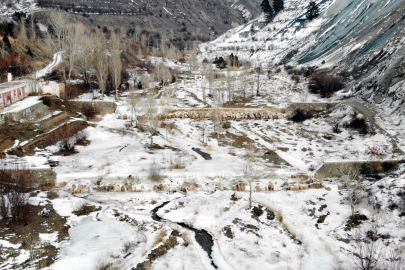 Erzincan’da göletler, dereler ve baraj gölleri buz tuttu