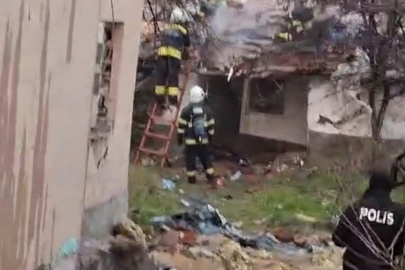 Metruk evde çıkan yangın paniğe sebep oldu