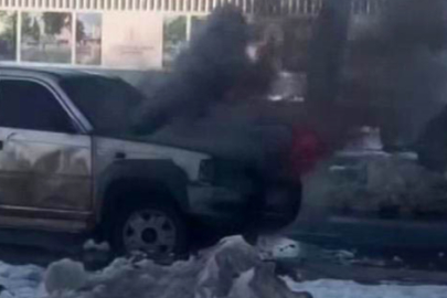 Seyir Halindeki Pikap Alev Topuna Döndü