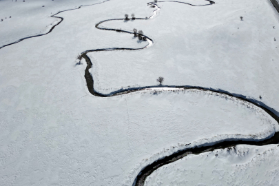 Güzeldere Menderesleri'nin Kartpostallık Manzarası Görenleri Hayran Bıraktı
