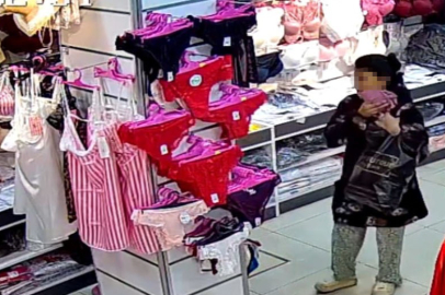 Edirne'de iç çamaşırı hırsızlığı kamerada