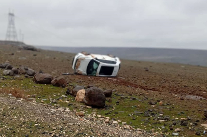 Araç Takla Attı, Sürücü Ölümden Döndü