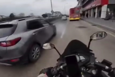 Motorcunun Ölümden Döndüğü Anlar Kamerada